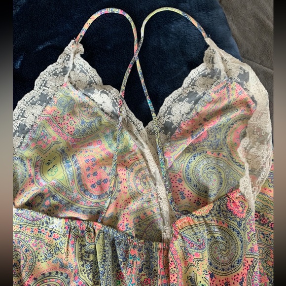 Poema Romper Paisley Print Bright Colors SIZE L - Picture 6 of 12